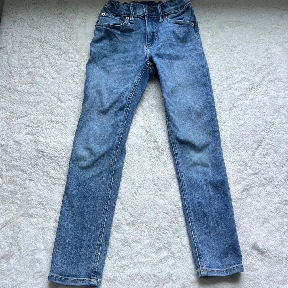 Gap‎ Kids Skinny Jeans Medium Wash Blue Adjustable Waist Size 8  Denim Preowned